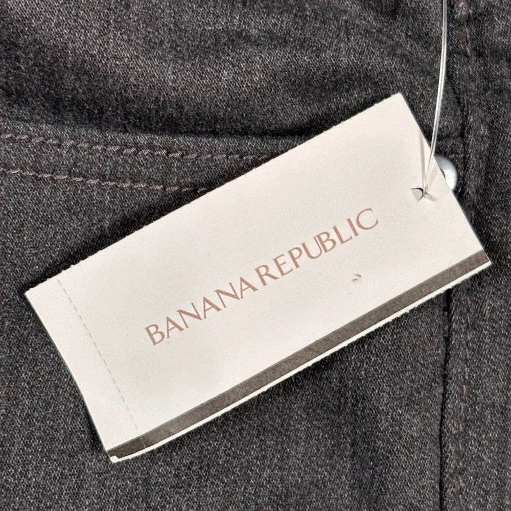 Banana Republic Travel Jeans Mens 35x30 Black NEW Athletic Fit Tapered Dark Wash